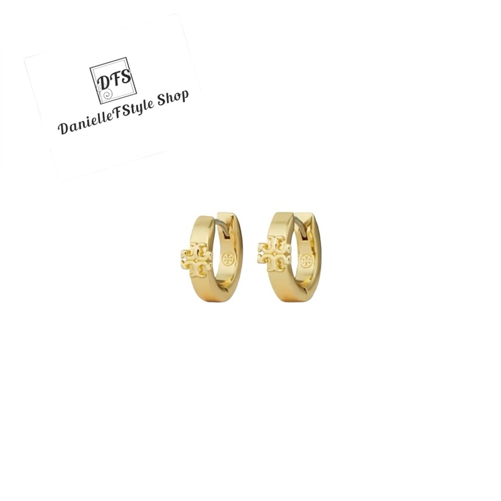 Tory Burch-KIRA HUGGIE EARRING- Gold- with giftbox and dustbag